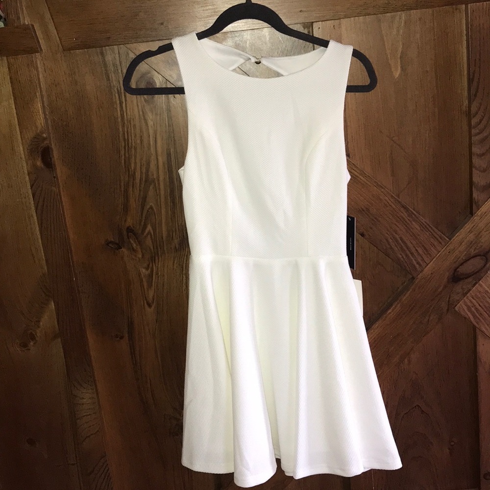 White flare dress